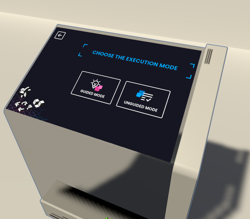 Choose between guided and unguided mode.